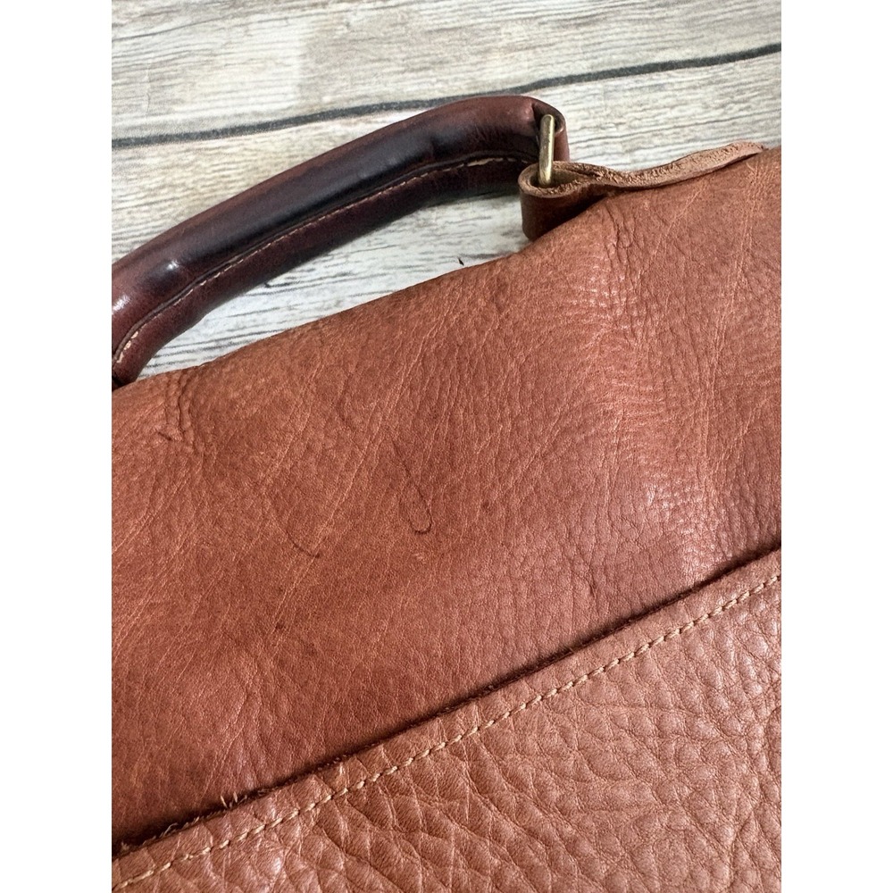 Duluth Lifetime Leather All-Business Briefcase Brown Leather - Picture 6 of 13